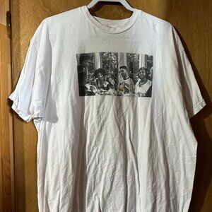 Used White Men's T-Shirt W/ Fresh Prince of Bel Air Picture No Tag Looks like 2X